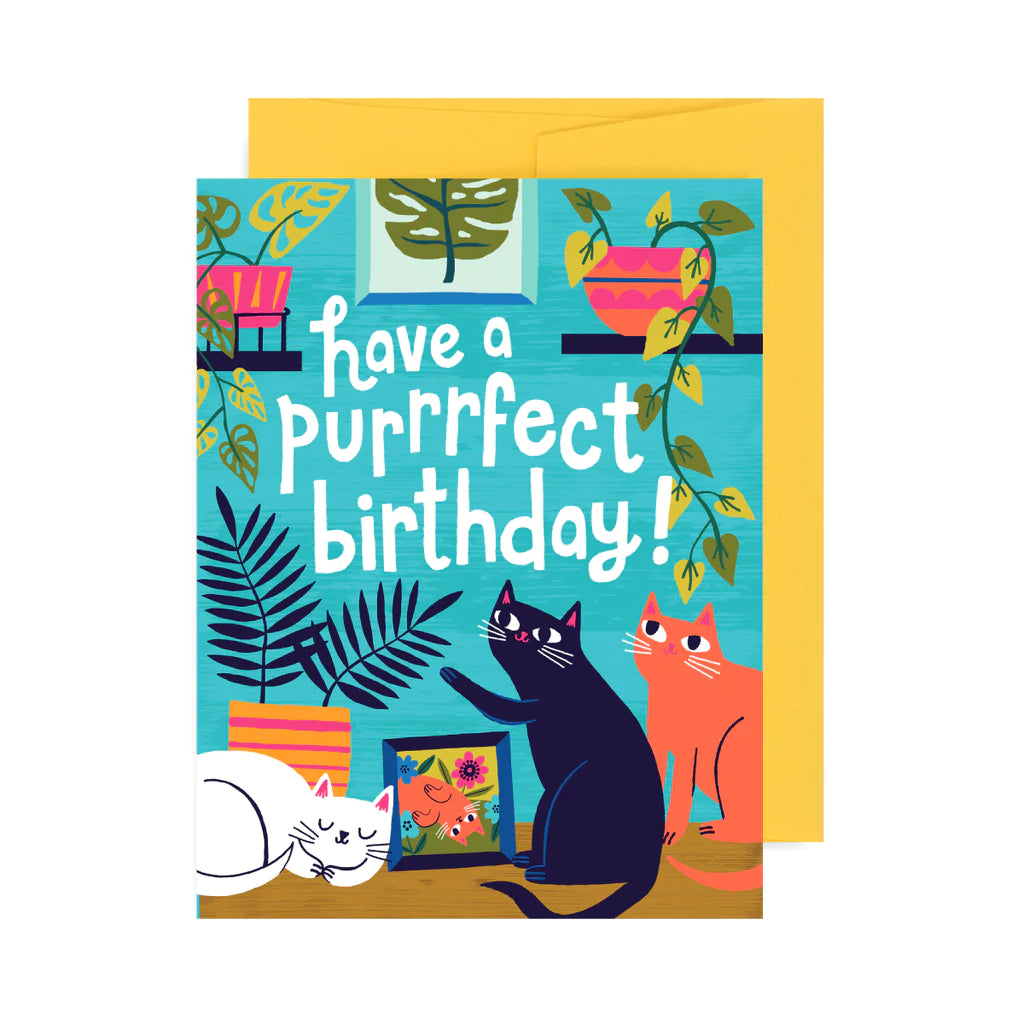 Purrfect Birthday - Greeting Card