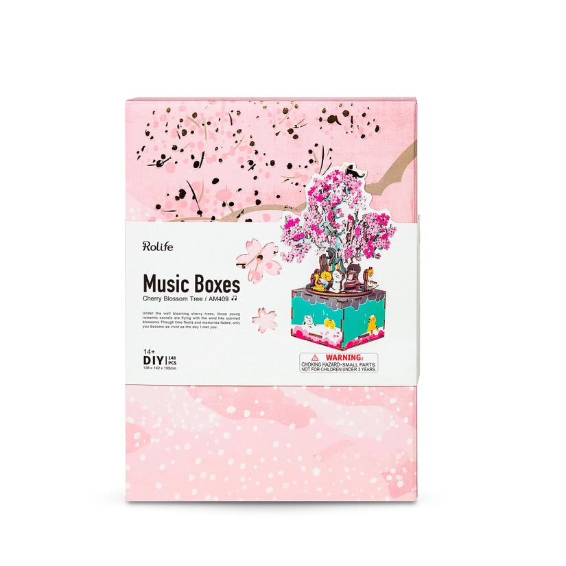 Cherry Blossom Cat Tree - Music Box Kit