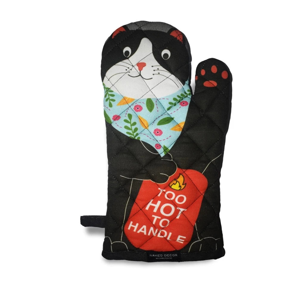 Too Hot To Handle On - Oven Mitt